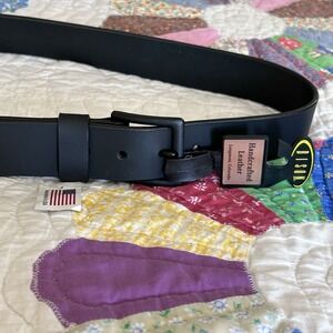 Bison Leather Belt Mens 36 Single Prong Buckle Made USA Rugged